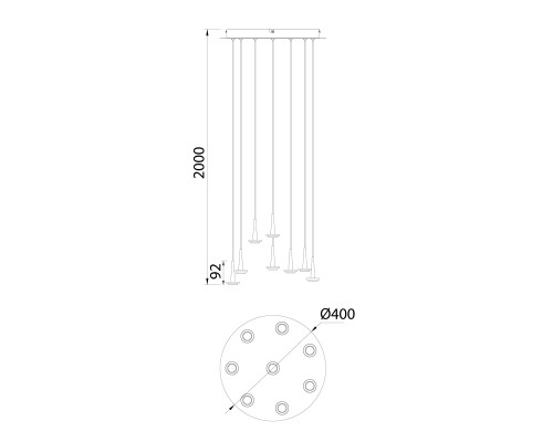 8933+8PL Люстра подвесная ANDROMEDA MANTRA