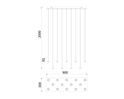 8936+14PL Люстра подвесная ANDROMEDA MANTRA