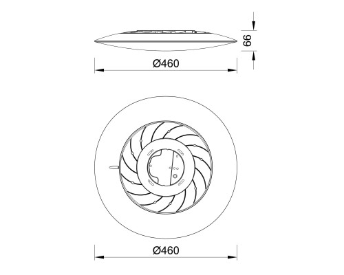 8692 Потолочный светильник SLIM CCT MANTRA