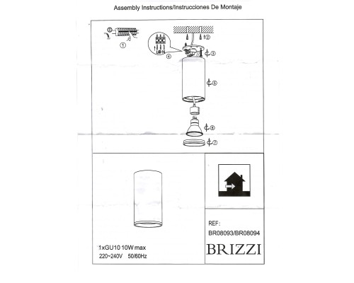 BR08094 Накладной светильник ARAS BRIZZI