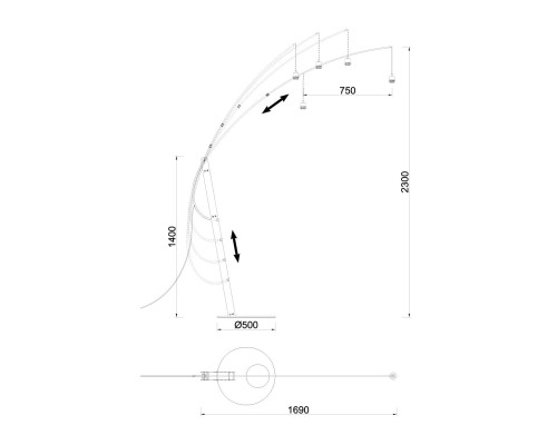 9446 Торшер без абажура RUTI RICCA MANTRA