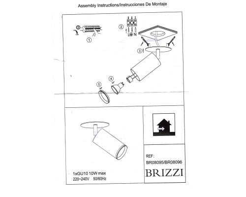 BR08095 Встраиваемый светильник ARAS BRIZZI