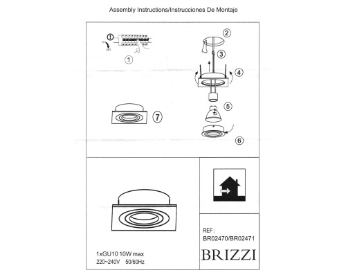 BR02470 Встраиваемый светильник LEOS BRIZZI