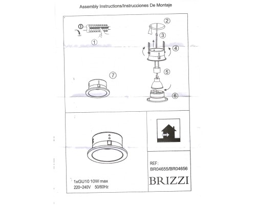 BR04655 Встраиваемый светильник LUANCO BRIZZI