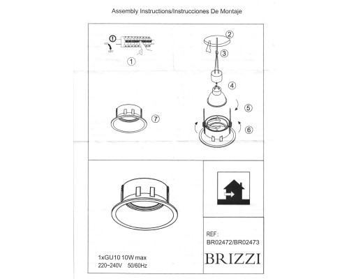 BR02473 Встраиваемый светильник LEOS BRIZZI