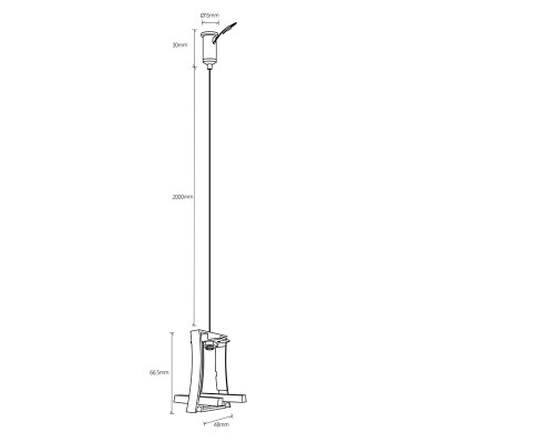 Соединитель с креплением к потолку для 7548/7549 HANOK 7552
