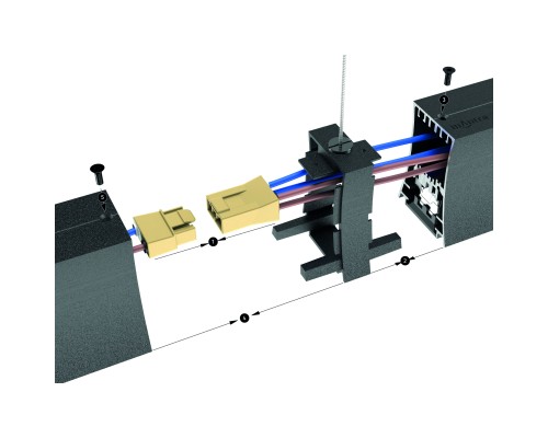 Соединитель с креплением к потолку для 7554/7555 HANOK 7558