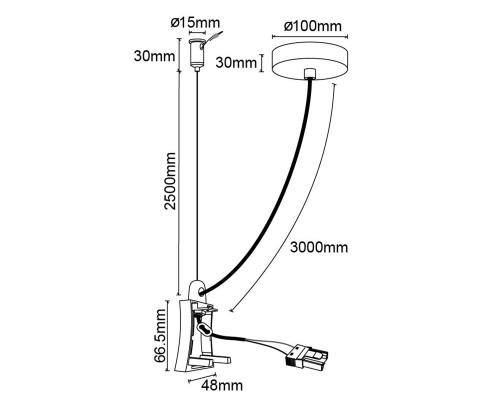 Соединитель с блоком питания для 7554/7555 HANOK 7559
