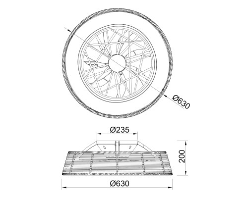Люстра потолочная-вентилятор INDONESIA 7810