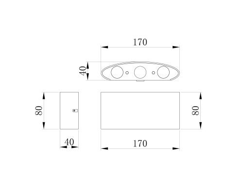 Архитектурная подсветка Outdoor O417WL-L6B3K