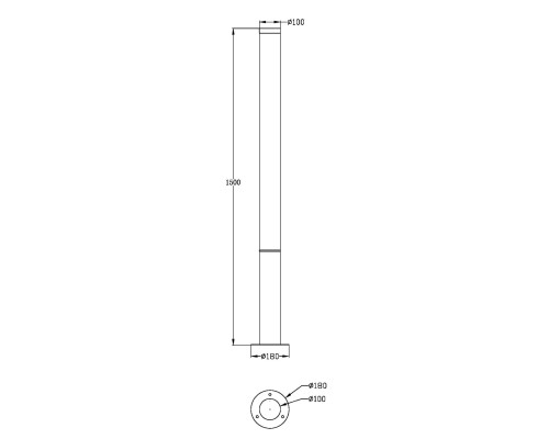 Садово-парковый светильник Outdoor O041FL-L50B3K