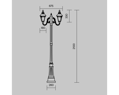 Садово-парковый светильник Outdoor O028FL-03BZ