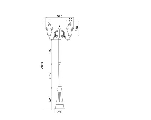 Садово-парковый светильник Outdoor O028FL-03BZ