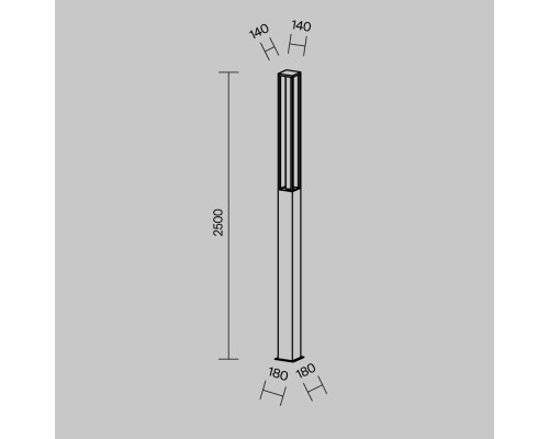 Садово-парковый светильник Outdoor O480FL-L25B3K
