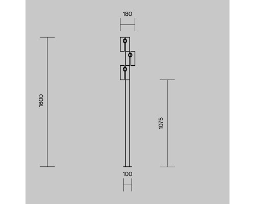 Садово-парковый светильник Outdoor O494FL-L30B3K