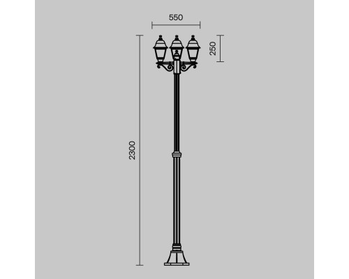 Садово-парковый светильник Outdoor O003FL-03B