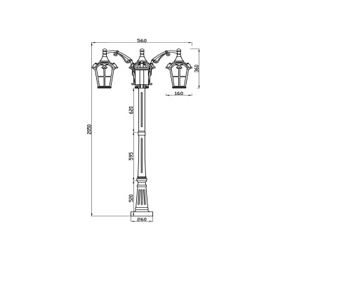 Садово-парковый светильник Outdoor O413FL-03GB