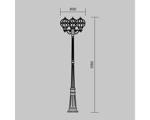 Садово-парковый светильник Outdoor O023FL-03G