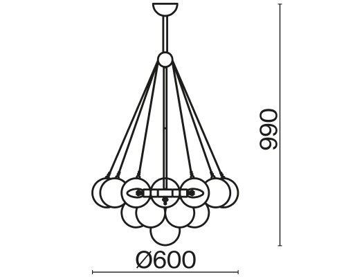 Подвесной светильник Freya FR5231PL-06CH