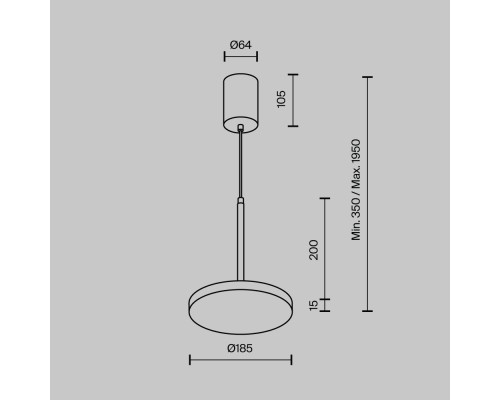 Подвесной светильник Technical P076PL-L12W3K-B