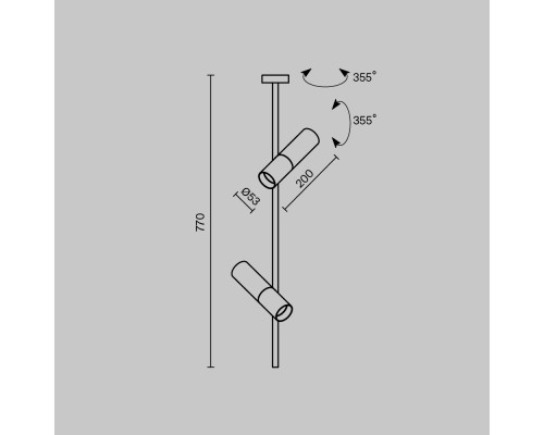 Потолочный светильник Technical C021CL-02B