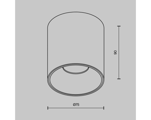 Потолочный светильник Technical C064CL-12W3K-RD-B