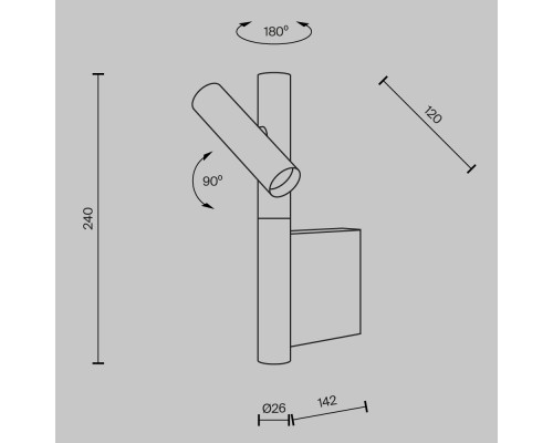 Настенный светильник (бра) Maytoni MOD433WL-L3B3K