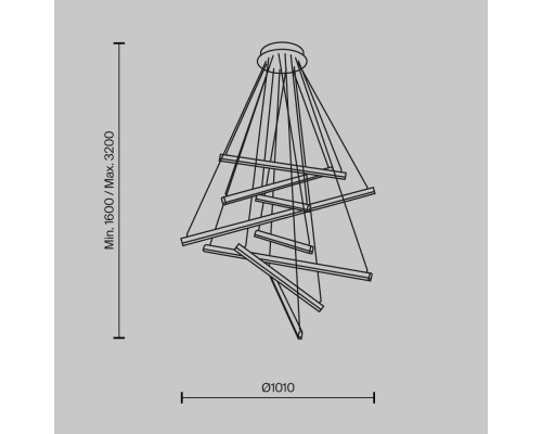 Подвесной светильник Maytoni MOD016PL-L96GK