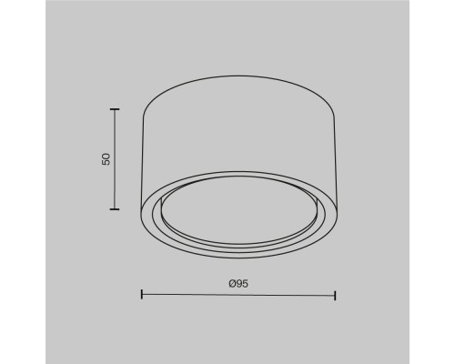 Потолочный светильник Technical C001CL-GX53-W