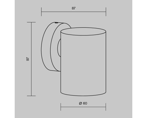 Настенный светильник (бра) Outdoor O493WL-01B