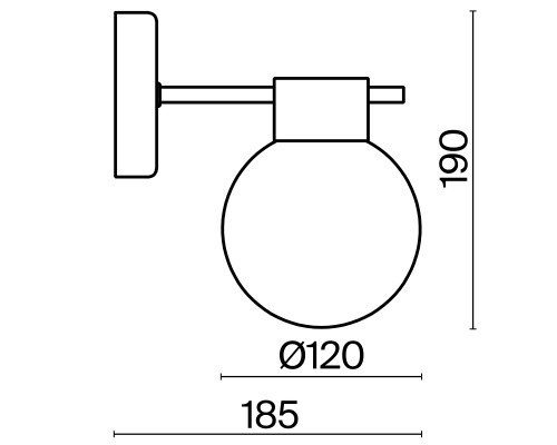 Настенный светильник (бра) Freya FR5233WL-01BS