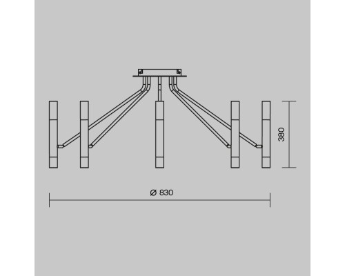 Потолочный светильник Maytoni MOD620CL-16B