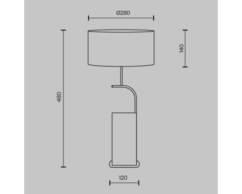 Настольный светильник Maytoni MOD437TL-02B