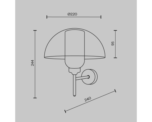 Настенный светильник (бра) Maytoni MOD177WL-01B