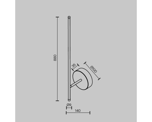 Настенный светильник (бра) Technical C085WL-L12BS2.7K