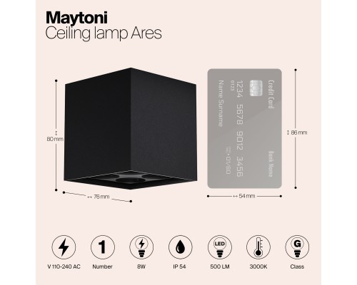 Потолочный светильник Outdoor O309CL-L8GF3K