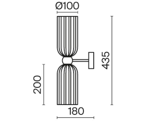 Настенный светильник (бра) Maytoni MOD302WL-02GR
