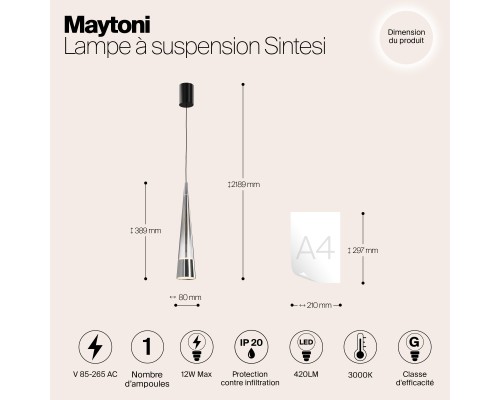 Подвесной светильник Maytoni P090PL-L12CH3K