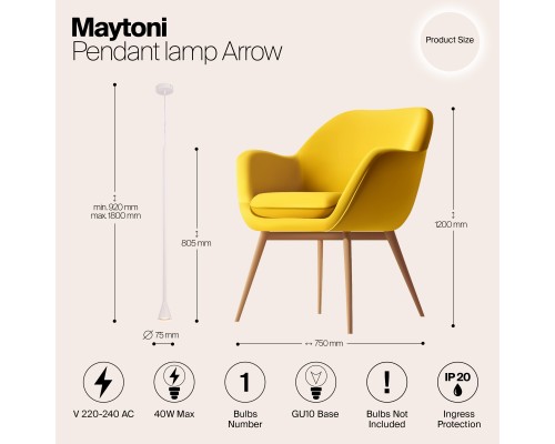 Подвесной светильник Technical P064PL-01W