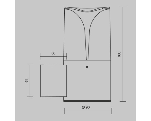 Настенный светильник (бра) Outdoor O016WL-01B