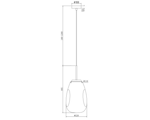 Подвесной светильник Maytoni P013PL-01G