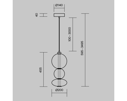 Подвесной светильник Maytoni MOD307PL-L24BS3K