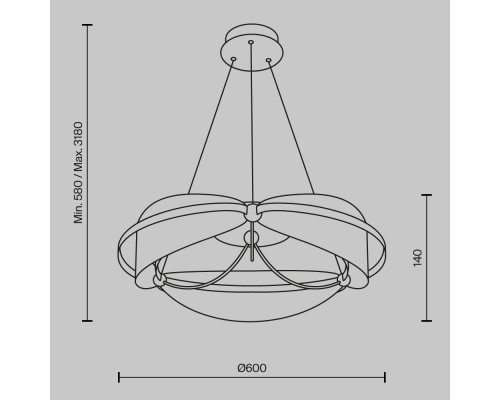 Подвесной светильник Maytoni MOD281PL-L45BS3K