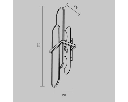 Настенный светильник (бра) Maytoni MOD099WL-02G1