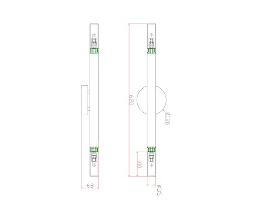 Настенный светильник (бра) Freya FR6109WL-02G