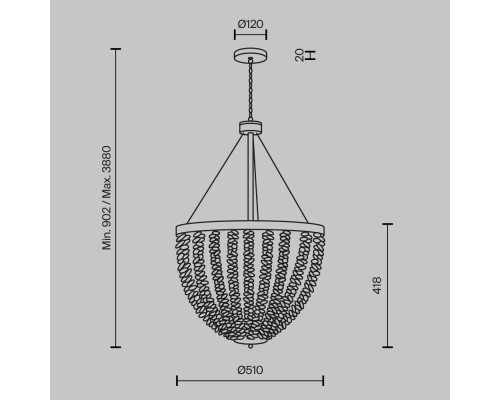 Подвесной светильник Maytoni MOD440PL-06BS