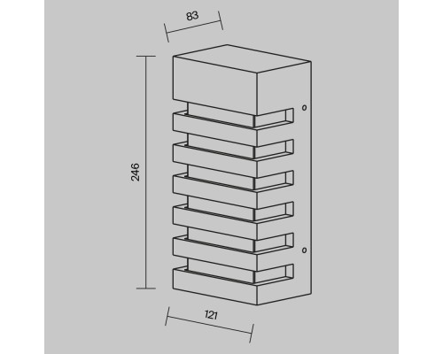 Настенный светильник (бра) Outdoor O034WL-01B