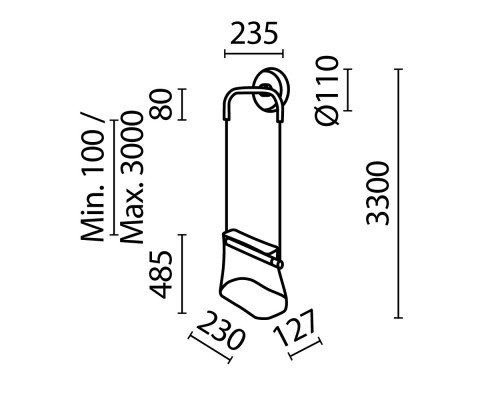 Настенный светильник (бра) Maytoni MOD170WL-L8BS3K1