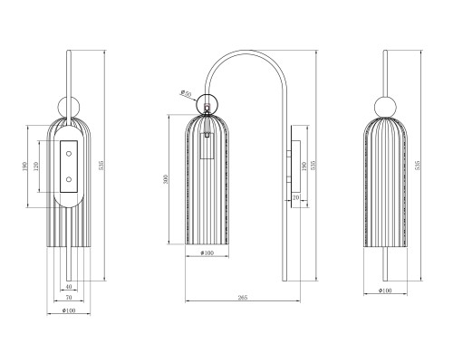 Настенный светильник (бра) Maytoni MOD302WL-01W