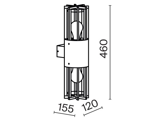 Настенный светильник (бра) Outdoor O453WL-02GF